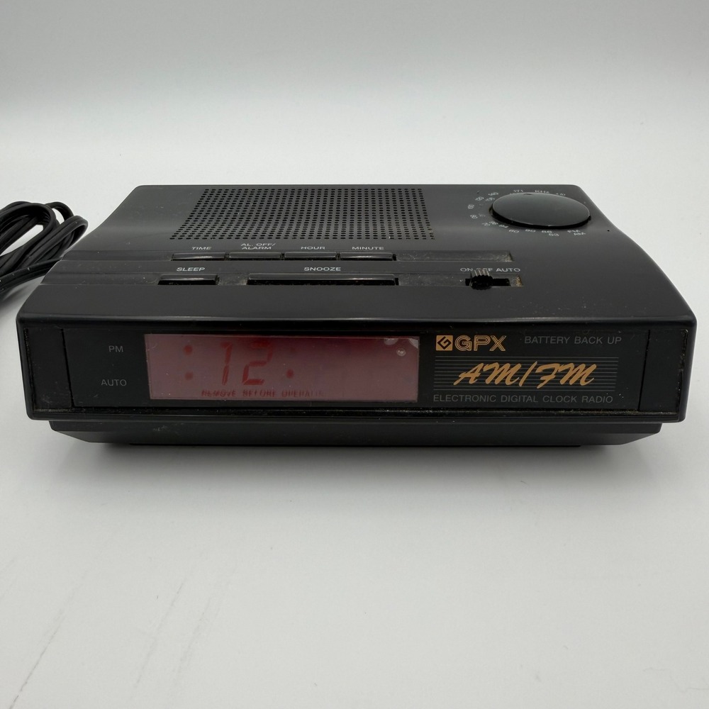 Vintage Gran Prix D508 AM/FM Electronic Digital Clock Radio UntestedAlarm Clock